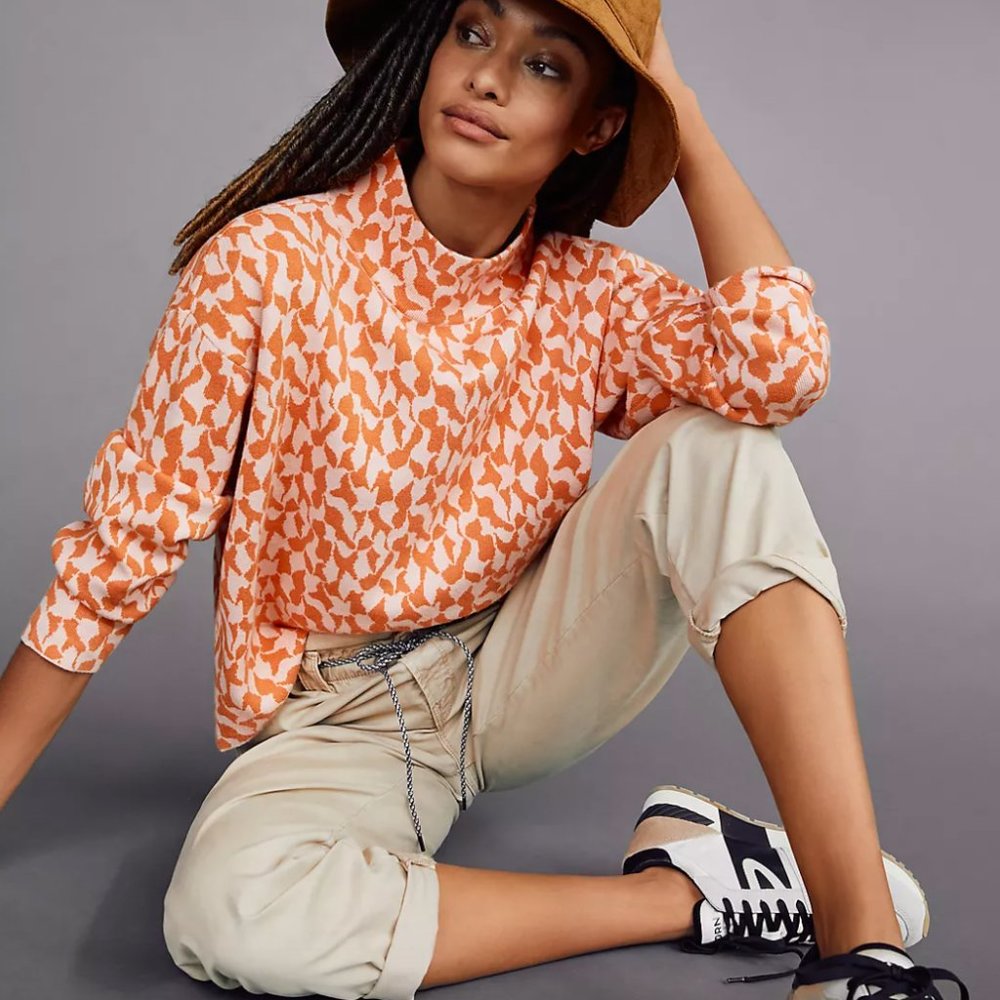 NWT Anthopologie Maeve Carys Mock Neck Sweater Size S